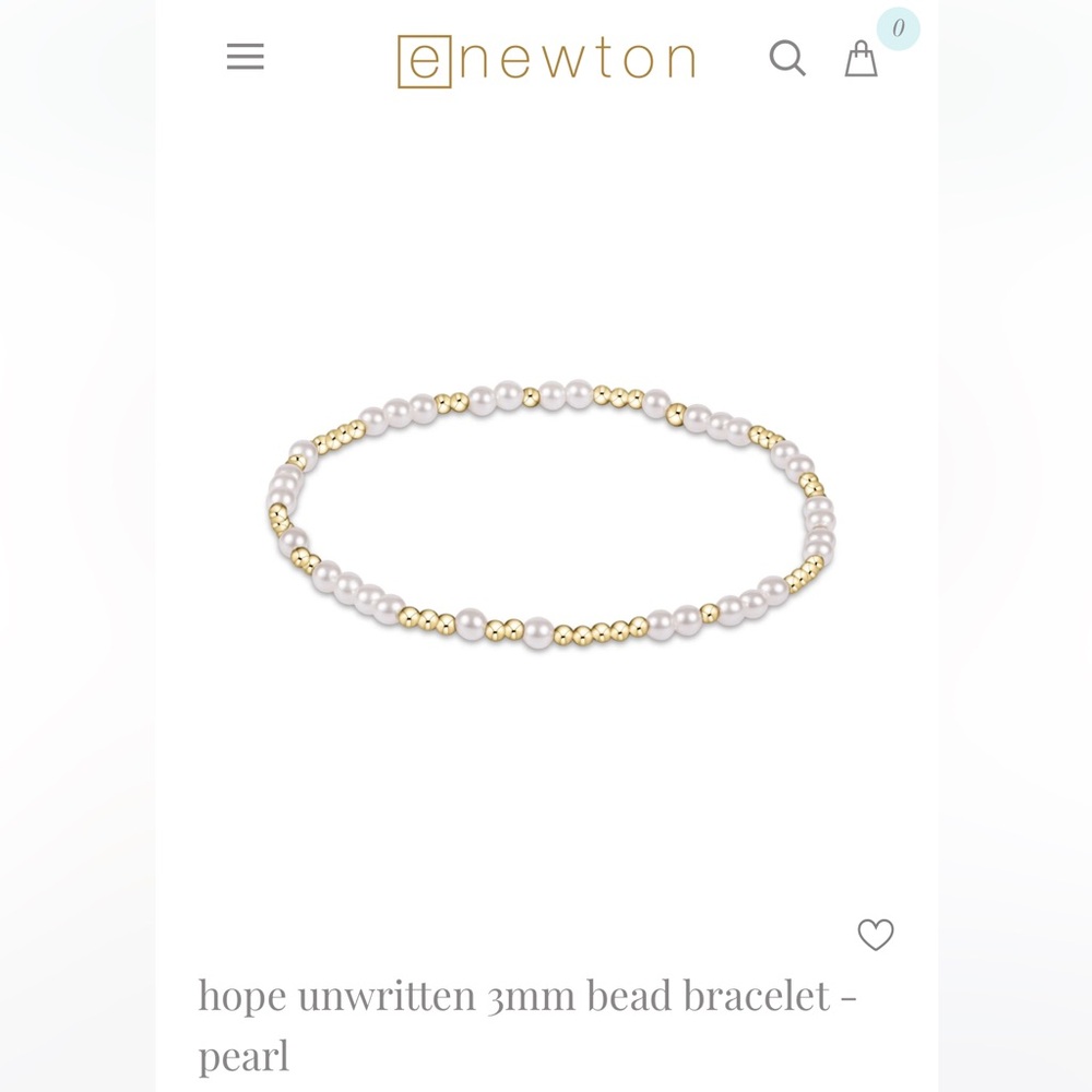 E newton pearl gold beaded bracelet